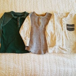 Lot of 3 Boy 12 Month Long Sleeve Shirts